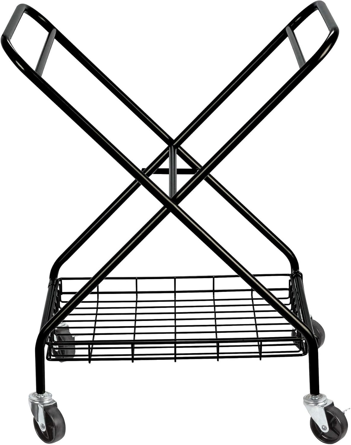 Artesa Verona Collapsible Laundry Cart with Basket, Black Large