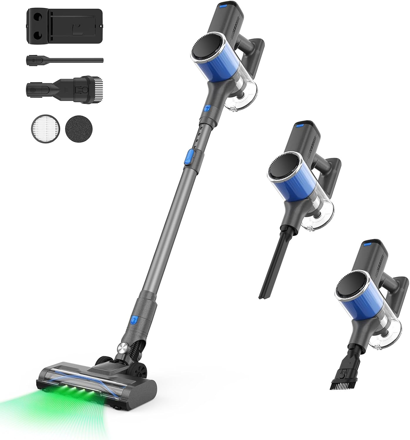 ECOHOME Cordless Vacuum Cleaner, Anti-Tangle & Wall Mount Charging,30Kpa/50Min Vacuum Cleaners for Home,Stick Vacuum with LED Display,8 in 1 Lightweight Vacuum for Hard Floors Carpet Pet Hair