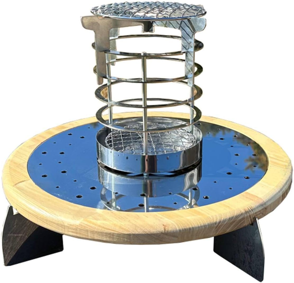 Fielder's Easy to Achieve Authentic Primitive Grilling Tabletop Hearth 