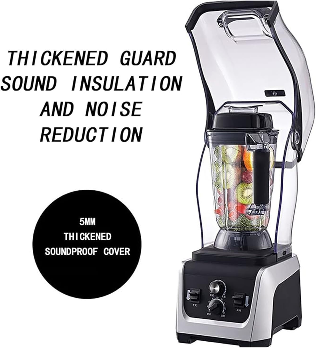 Milkshake Maker Machine,2.5l 2300w Broken Wall Ice Blender, 6 Leaf Wolf Tooth Knife, Mute With Hood, Double Bearing Sealing Ring, For Milkshakes, Smoothies, Fried Beans