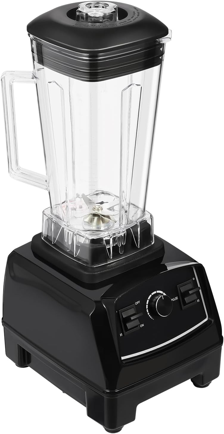 Professional Countertop Blender 2L, 2200W High Speed Smoothie Blender Mixer for Shakes and Smoothies, Home and Commercial Blender Smoothie Maker for Smoothies, Juices, Milkshakes, Ice Cream (Black)