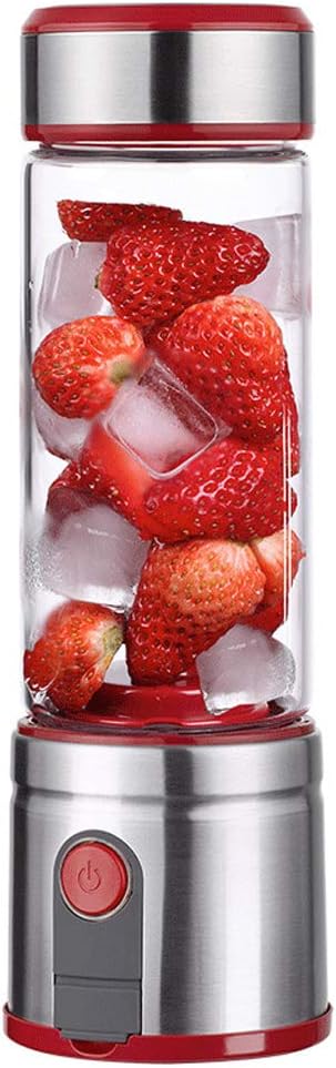 Portable Blender, Mini Blender Smoothie Maker with USB Rechargeable Electric Blender Professional Commercial for Vegetables and Fruit Smoothie Maker Blender Food Processor 5100Mah 450Ml,Silver