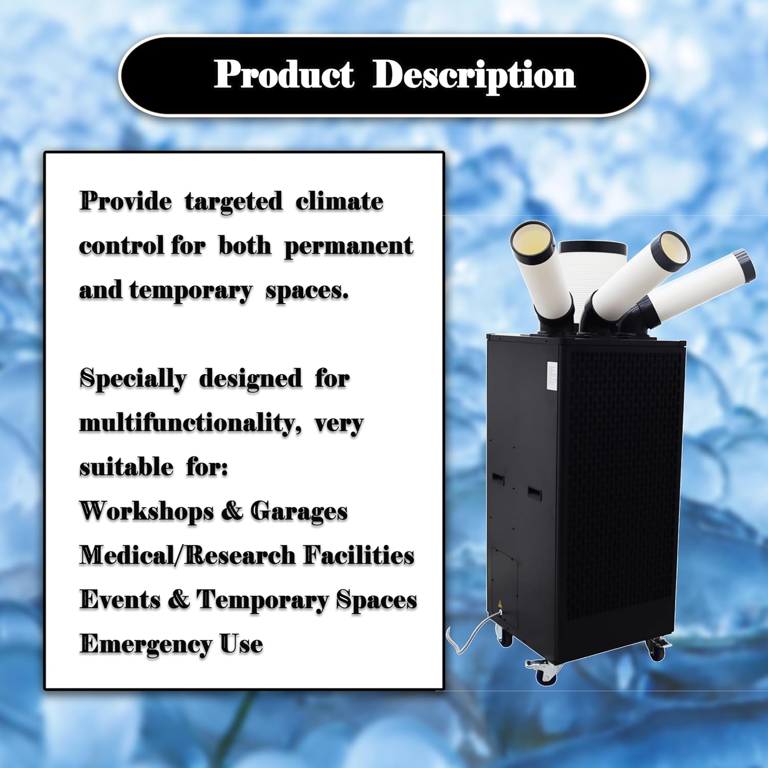 220V Industrial air conditioner for Industrial Cooling Workshop and Equipment Cooling Three-Tube 220V 2500W