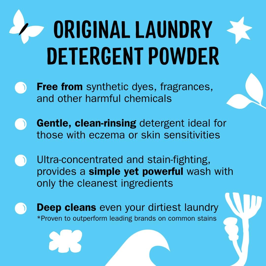 Molly's Suds Starter Pack | Includes 70 Load Natural Laundry Powder, 1 Package of Wool Dryer Balls & 1 Oxygen Whitener