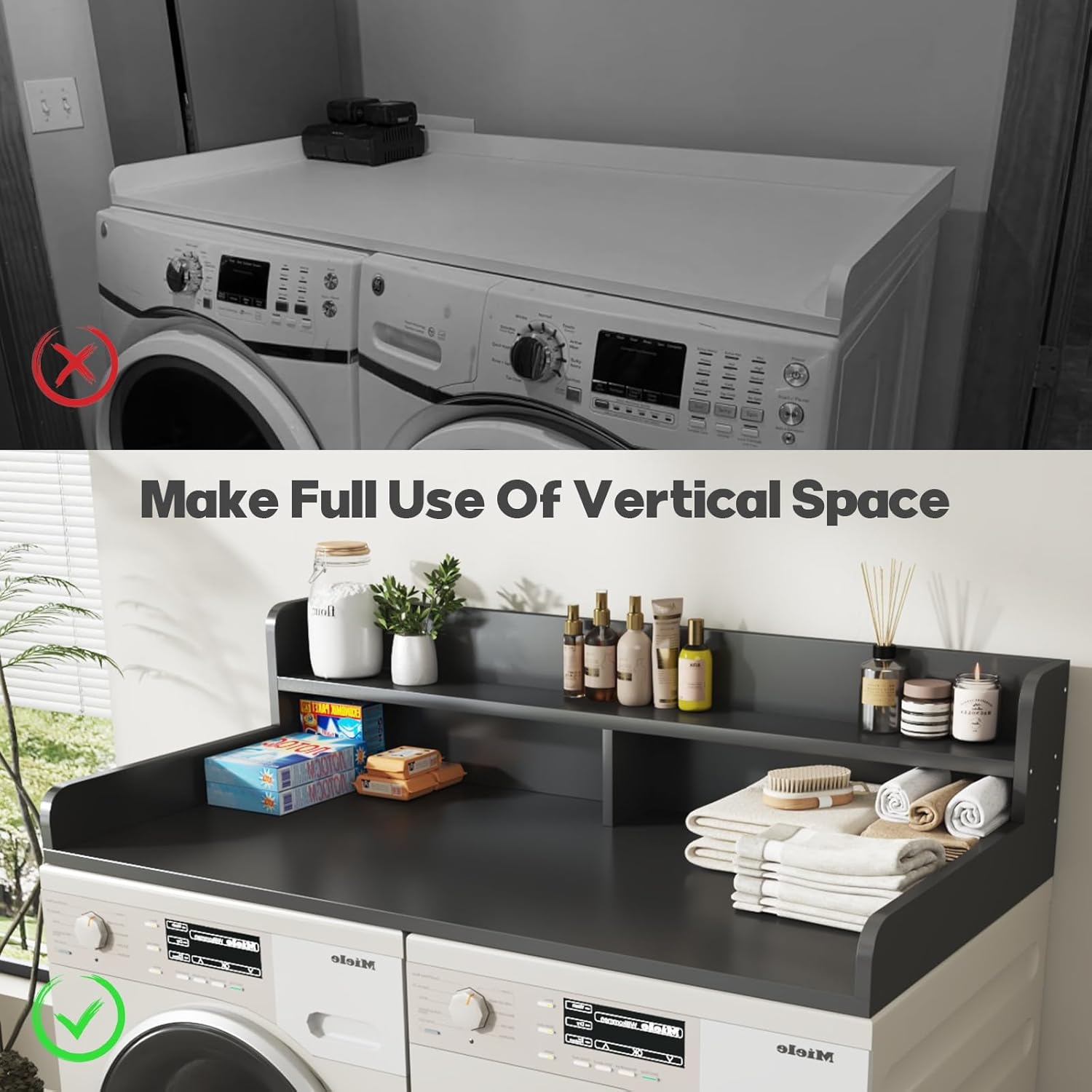 2-Tier Washer and Dryer Countertop with 2.75