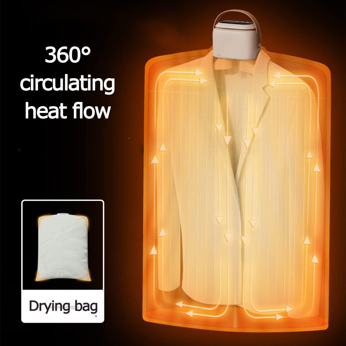 Mini Electric Clothes Drying Rack,Low Noise Clothes Dryer,Portable Dry Machine, Fast Dryer,for Clothes Shoes (Color : Pink)