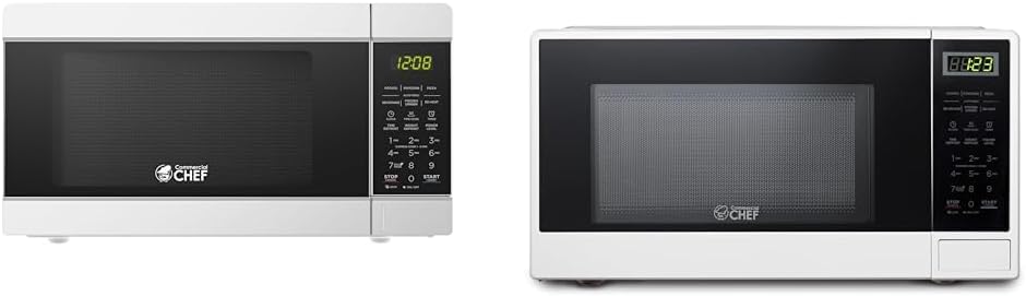 COMMERCIAL CHEF 0.9 Cu Ft Microwave with 10 Power Levels & 1.1 Cu Ft Microwave with 10 Power Levels