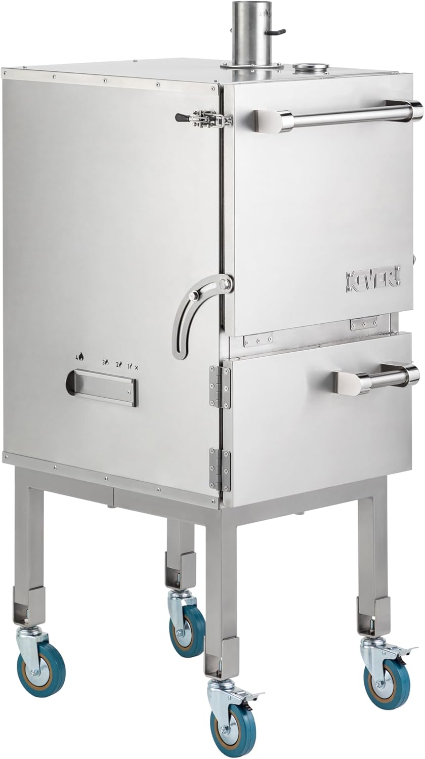 Keveri H1 Inox | | Multi-Purpose Stainless Steel Charcoal Oven | Grill, Smoker, Roast, Bake, Pizza Oven