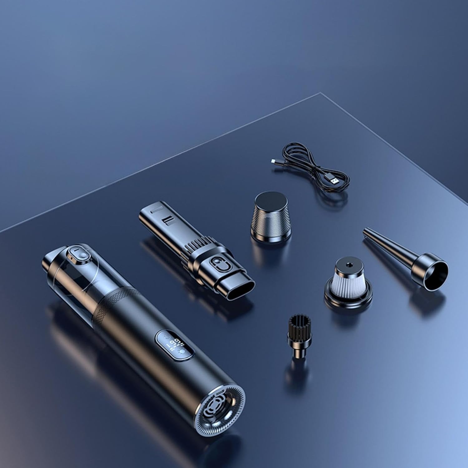 Portable Car Vacuum, Cordless Vacuum for Car, Car Vacuum Cleaner High Power, Handheld Vacuum Blow & Suction, 2 in 1 Low Noise Rechargeable Car Vacuums,14000PA (Black)