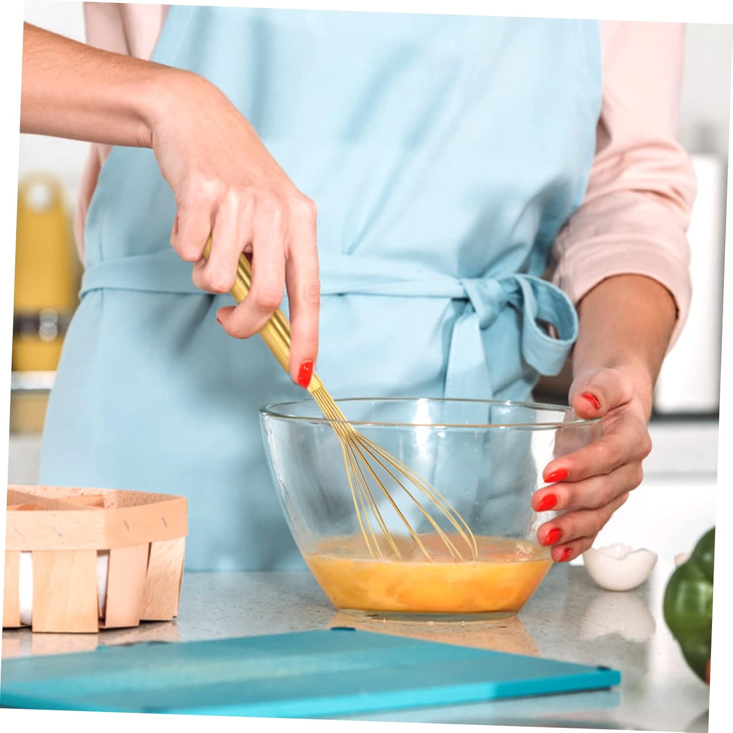 Egg Yolk Separator Egg Beater Manual Mixer Whisk for Omelette Maker Blender and Sauce Mixing