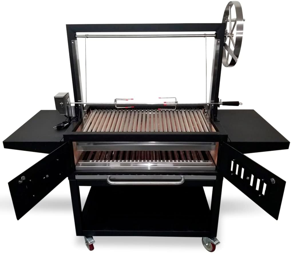 Outdoor Argentine Grill Santa Maria Charcoal Wood BBQ Spit Roaster Parrilla