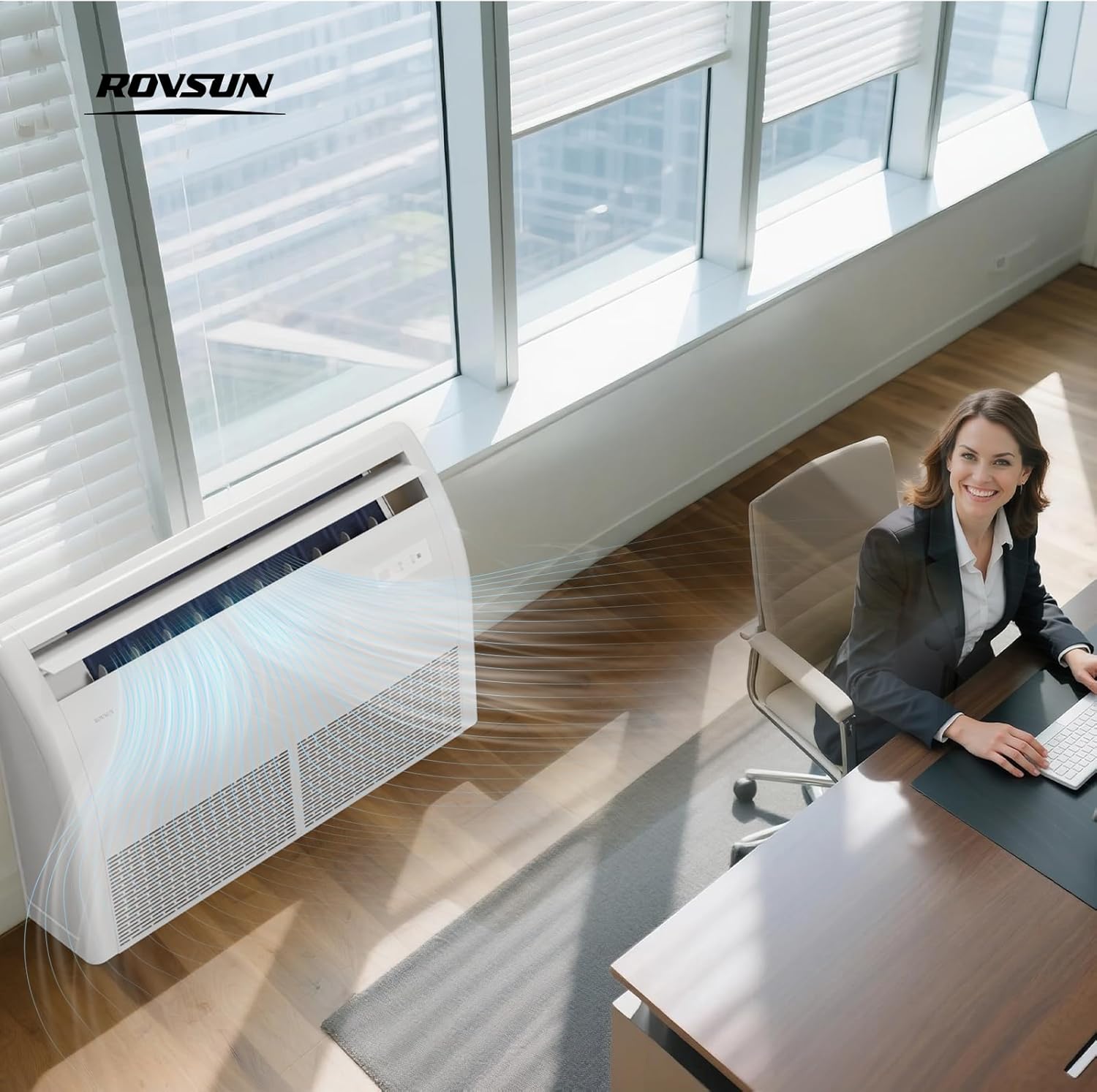 ROVSUN 22200 BTU Smart WIFI Floor Ceiling Mini Split AC/Heating System with Inverter & APP Control, 23 SEER2 Ductless Air Conditioner with Pre-Charged Condenser, Heat Pump & Installation Kit, 230V