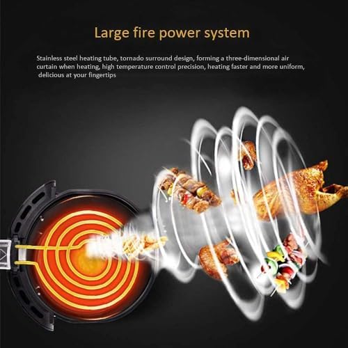 oven mini oven air fryer oven Small Air Fryer, Air Fryer, 110V / 220V Household Oil-Free Multi-Function Electric Fryer, Intelligent Touch Screen French Fries, Electric Heating Tube + Hot Air Convect