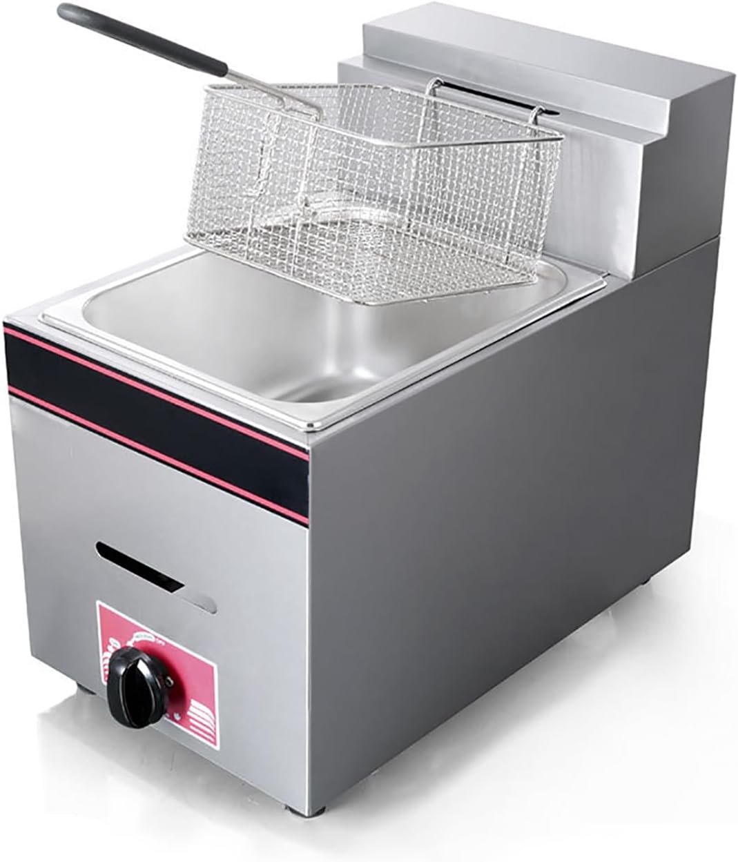 Gas Fryer, Commercial Fryer, Gas Fryer, Outdoor Fryer with Baskets and Lid, Countertop Fryer, Fryer Machine for Restaurant and Home Use