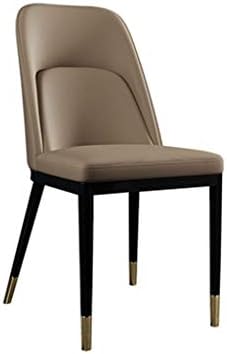 Dining Chair Kitchen Dining Room Furniture Chairs Modern PU Leather High Back Padded Soft Seat Dining Chair for Living Room Desk Patio Terrace Office Kitchen Lounging (Color : Beige)