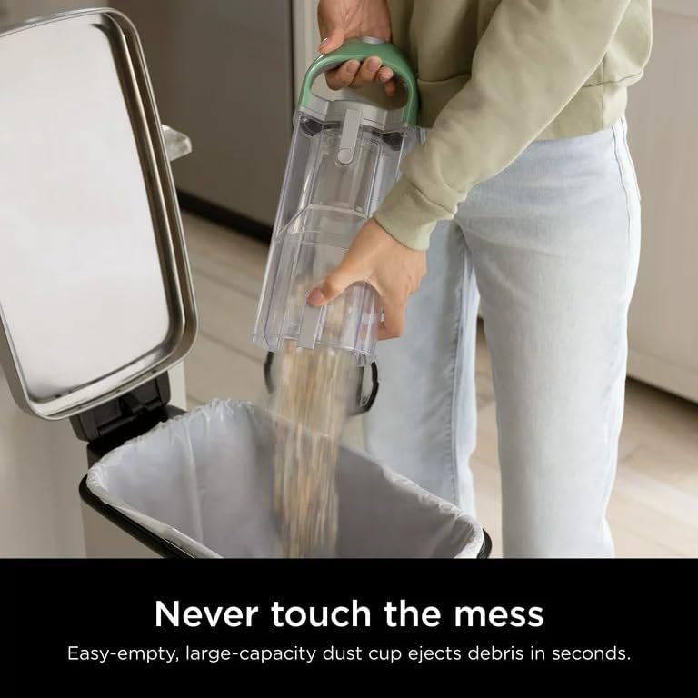 Shark SV1114 Rotator Freestyle Upright Bagless Cordless Stick Vacuum with Precision Charging Dock for Carpet, Hard Floor and Pet with XL Dust Cup and 2-Speed Brushroll, Green/Grey (Renewed)