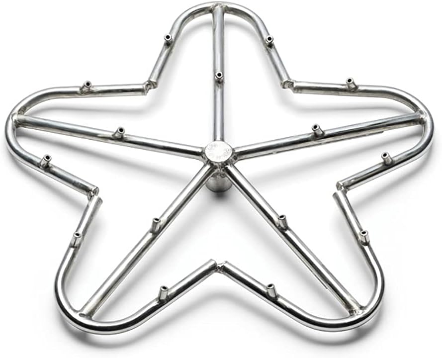 HPC Fire Push Button Flame Sensing Gas Fire Pit Kit (TOR-FPPK36-SQBL-FLEX-NG), 36x36 Pan, 30