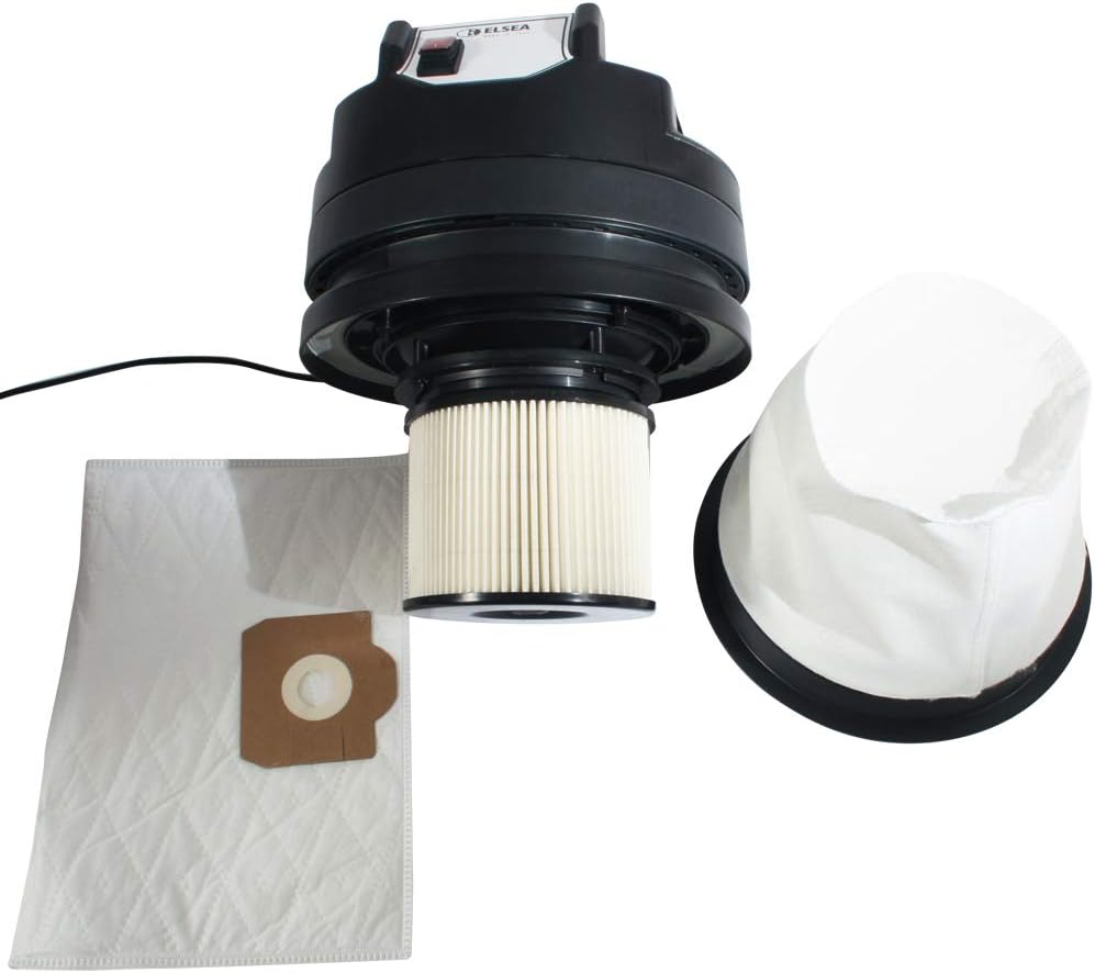 Cen-Tec Systems Hamiantus 10 Gallon Dry Commercial Canister Vacuum with 4-Stage Filtration, Stainless Steel