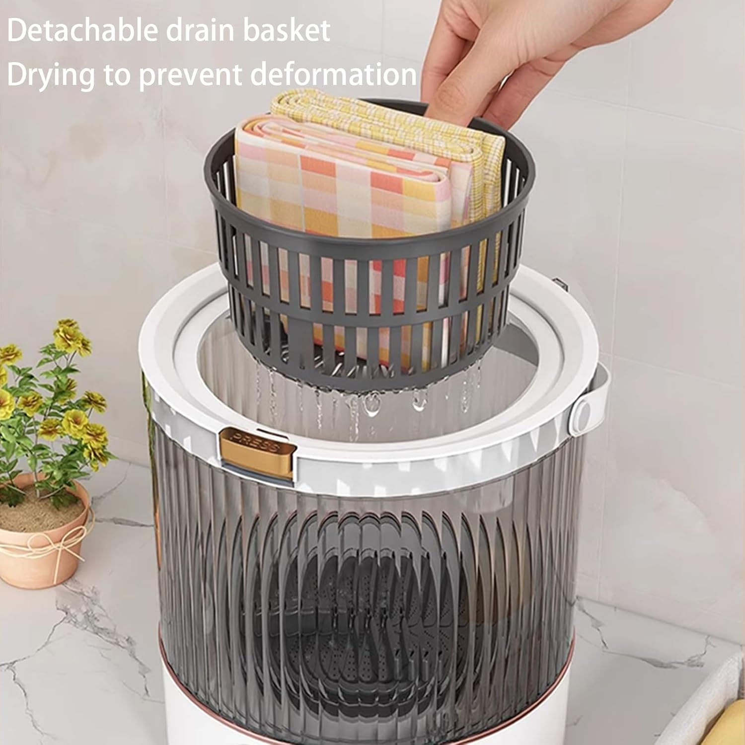 Mini Portable Washing Machine 12L Upgraded Large Capacity Mini Washer Dryer Combo for Underwear,baby Clothes Small Clothes Washing Machine Semi-automatic for Apartments,Dorm,Camping,Hotels Purple 12L