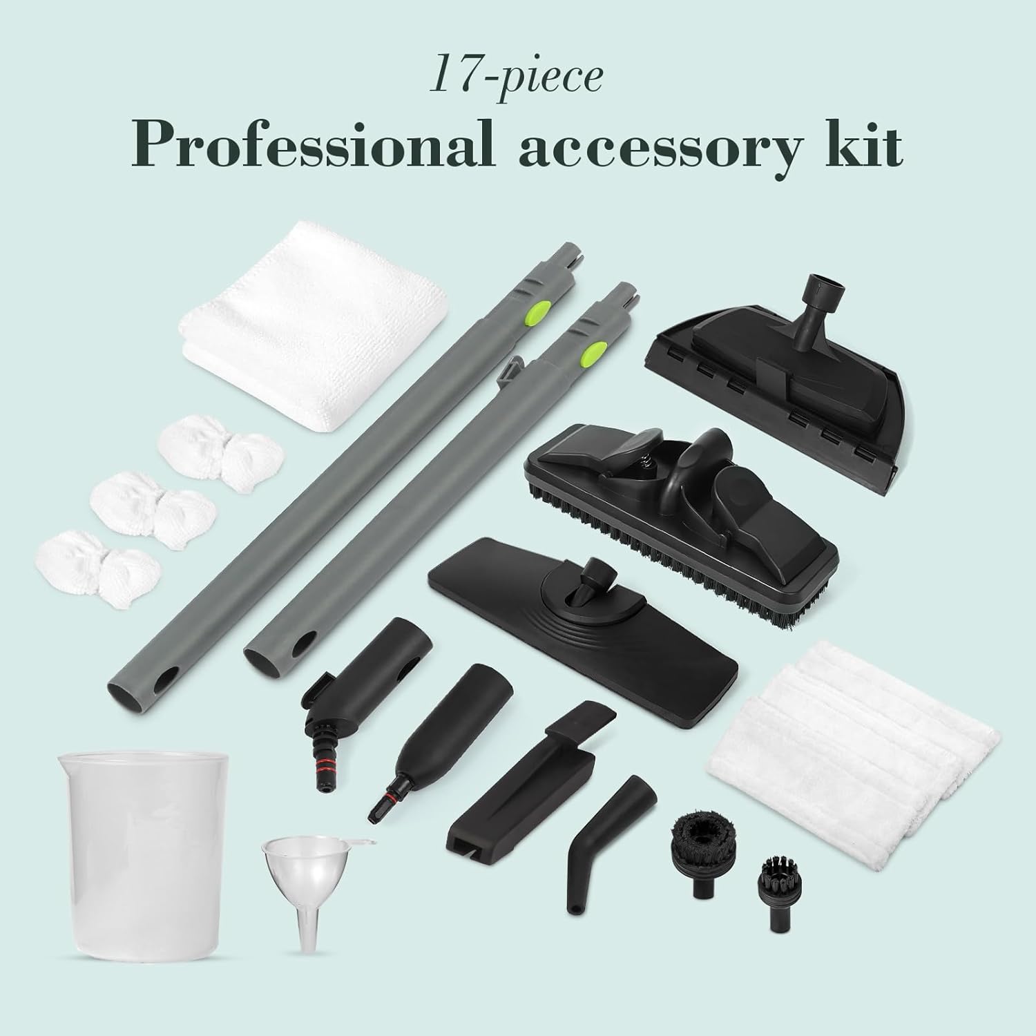 Steam Cleaner 1500W 35 Minute Runtime Multipurpose Powerful Heavy Duty Steamer Cleaning 22 Accessories 16.4ft Power Cord 1.5L Capacity for Home & Commercial Personal Car Detailing