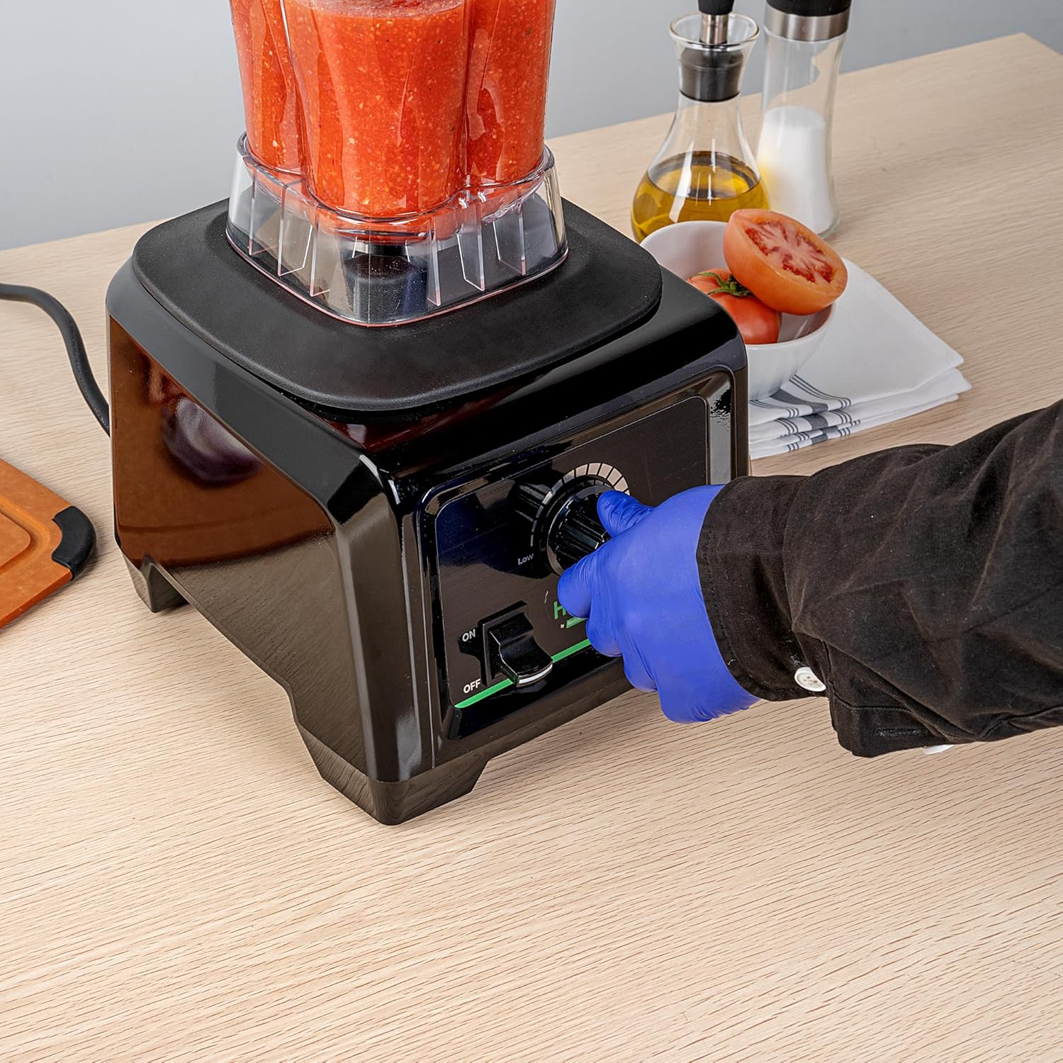 Restaurantware-Hi Tek 3 HP Commercial Blender, 1 Variable Speed Heavy-Duty Blender - 64-Ounce Tritan Jar, Toggle Control, White Plastic, Industrial, 3 HP Motor