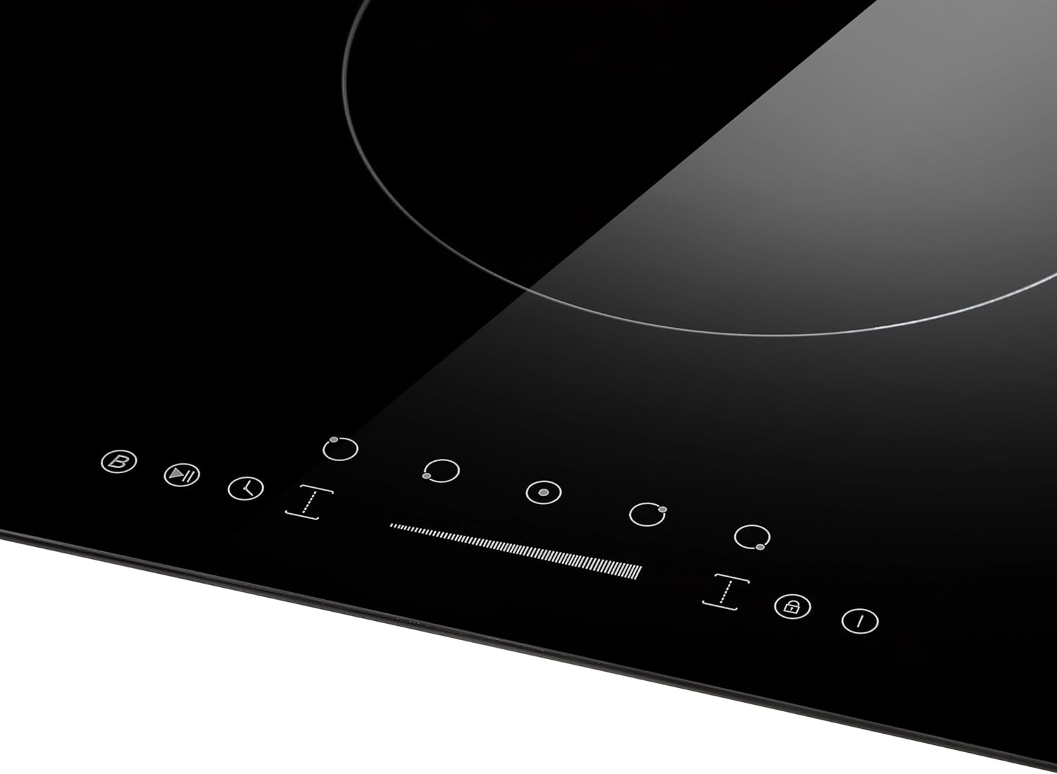 Empava 36 Inch Electric Induction Cooktop Built-In, 5 Zone Smooth Glass Surface, Dual Bridge-Sync, Touch Slider Control, Power Boost, Stop & Go, Timer, Child Lock, Hardwired Kitchen Appliance