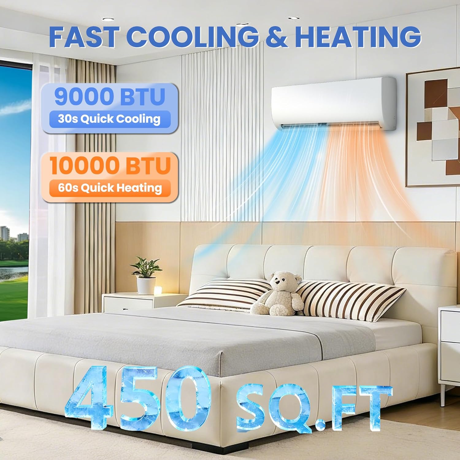 9000 BTU Mini Split Air Conditioner & Heater