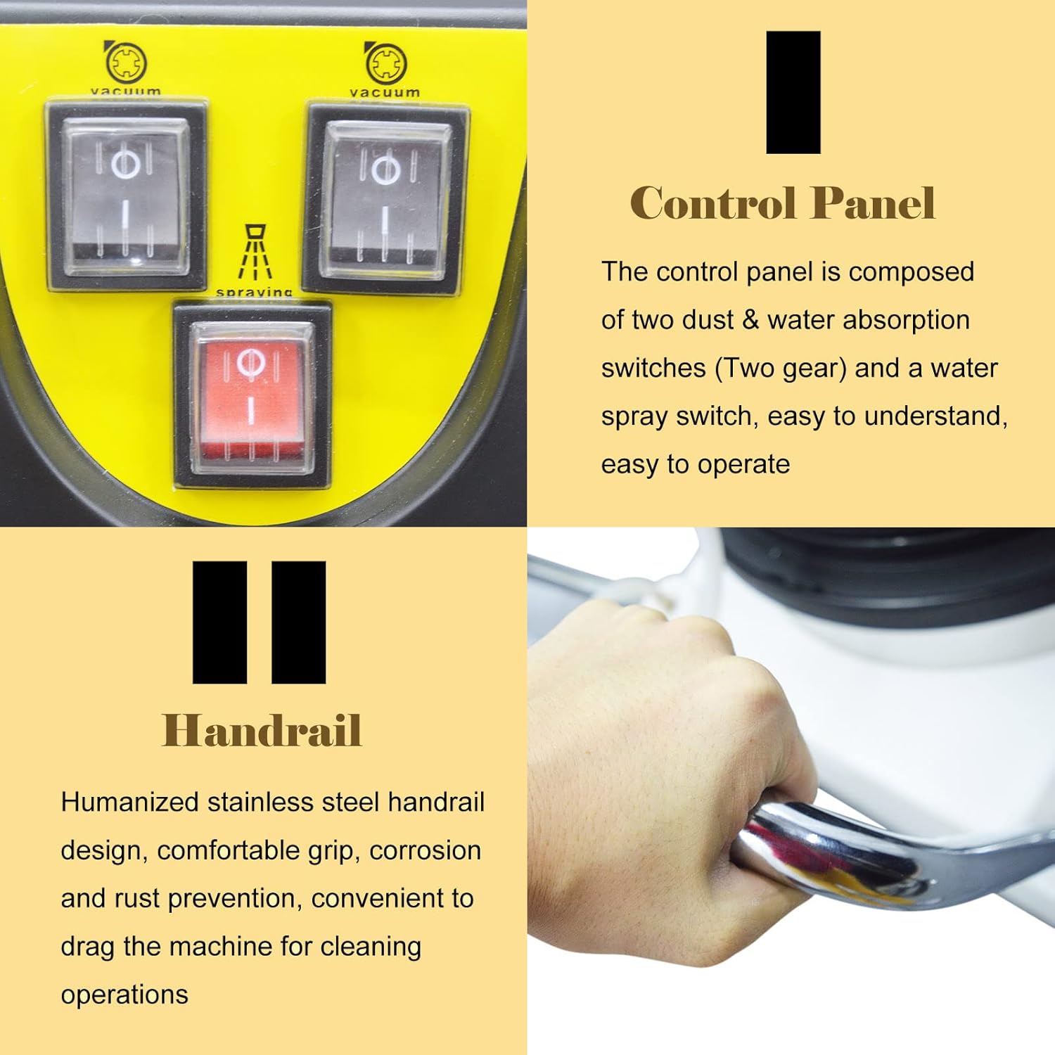 INTBUYING Carpet Cleaning Machine 80L/21Gal Carpet Extractor Multifunctional Wet and Dry Vacuum Cleaner 3 in 1 Stainless Steel Portable Upholstery Cleaner Sofa Curtain Cleaning Machine 2000W 110V