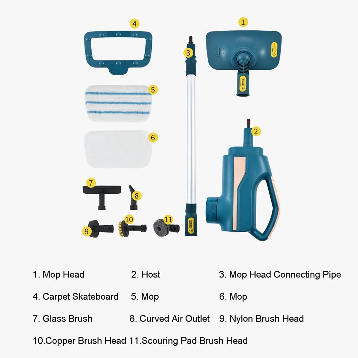 Steam Mop,Detachable Floor Steamer with Handheld Steam Cleaner,1200W Steam Cleaning Machine for Carpet Floor Kitchen Windows Furniture Clothes
