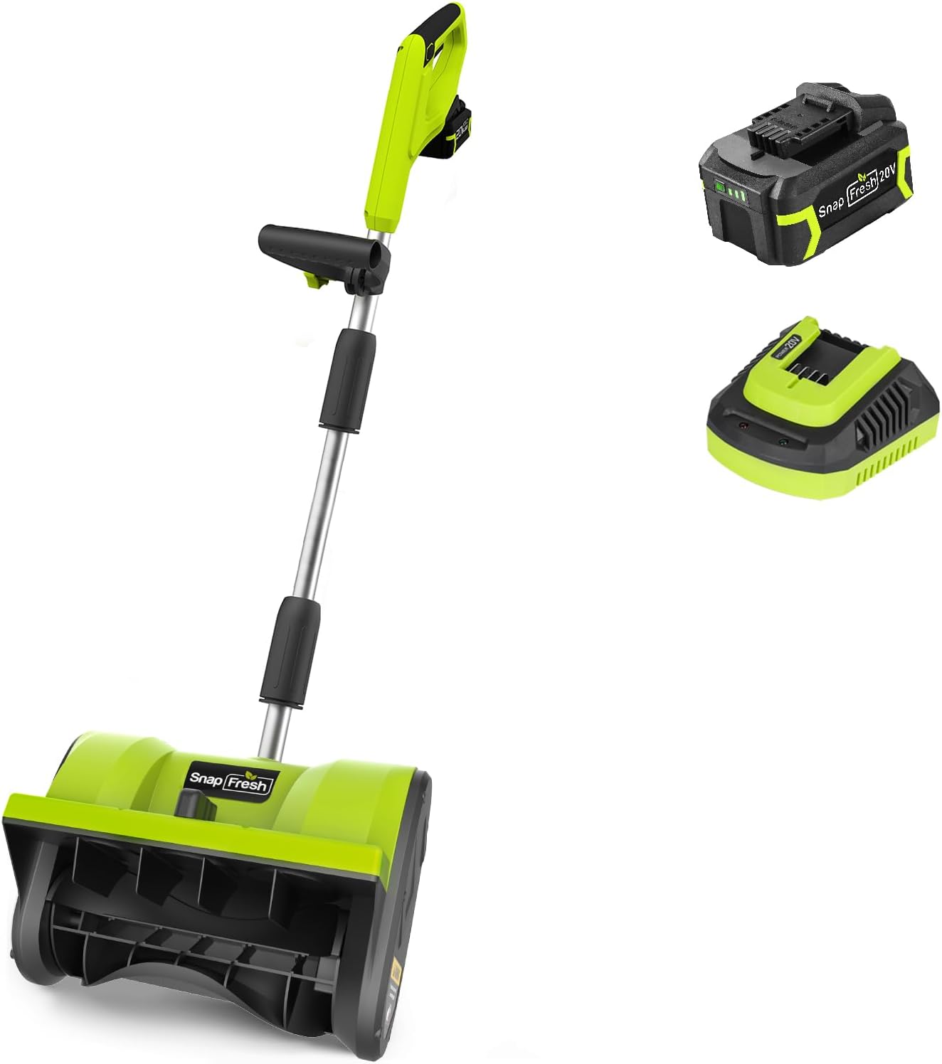 SnapFresh 20V Snow Shovel Cordless with 20V 4.0Ah Battery and Fast Charger