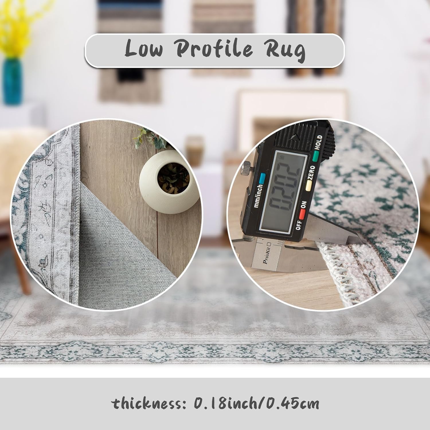 DECOMALL Maila 4X 6 Rugs for Entryway Machine Washable Orange Rug,Vintage Distressed Non Slip Area Rug Living Room Bedroom Boho Bathroom Laundry Room Foyer Carpet Indoor Rug