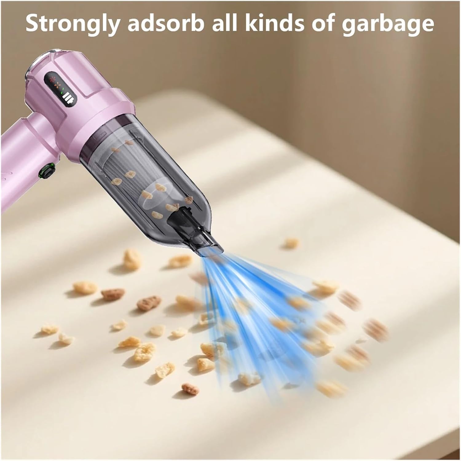 Mini Vacuum, Portable Car Vacuum Cleaner for Home and Auto Use Handheld Dual Function Inflation Dust Removal Tool,for Drivers and Office Workers