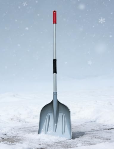 Large-Capacity Snow Shovel, Lightweight Portable Tool for Driveway, Garage, Backyard, Walkway & Parking - Ideal for Cars & Home Use (136x50.5x36cm)