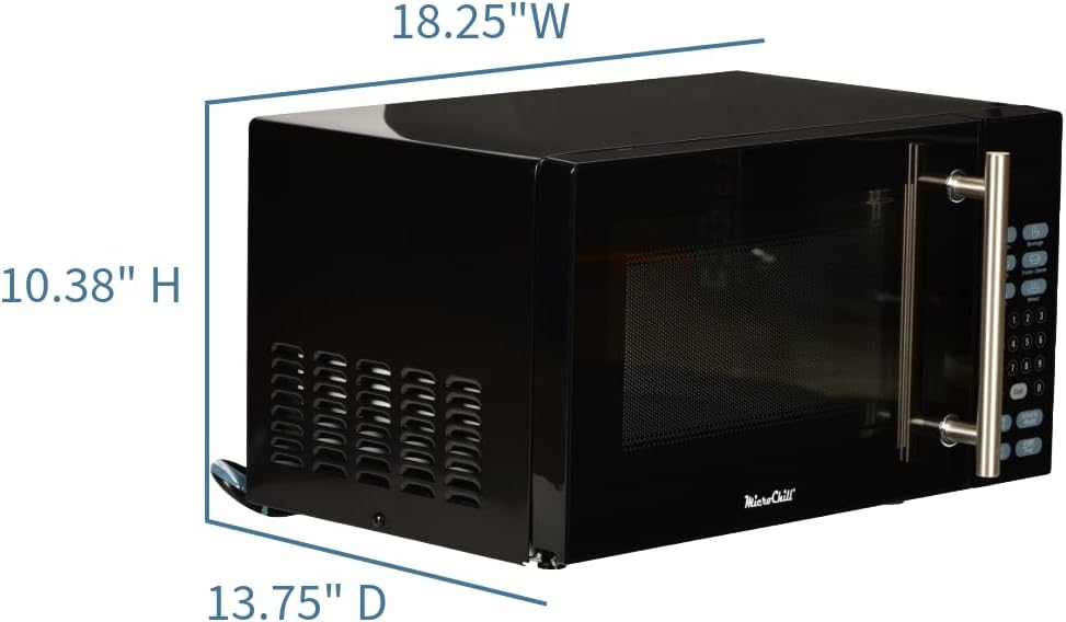 0.7 cu. ft. MicroChill Microwave, Black Exterior, White Interior. Medium Microwave - 10.38