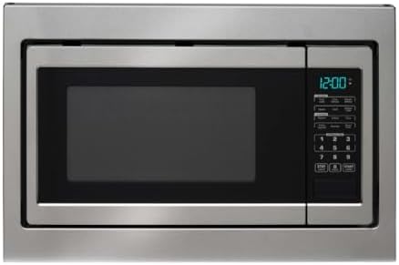 Microwave Oven - 1.1 Cu Ft Capacity | 900W | Flatbed Microwave | Stainless Steel | Countertop Microwave | With Glass Turntable | Model EM923MI2S