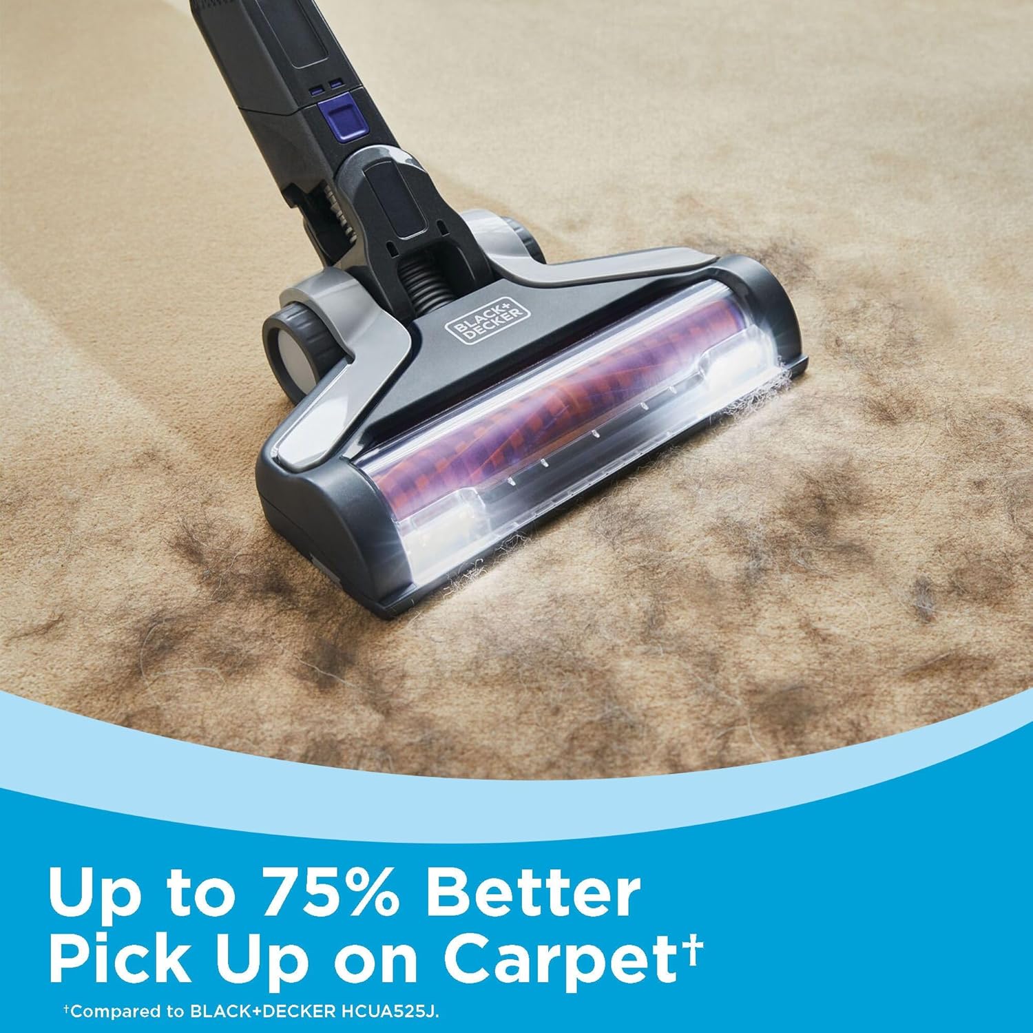 BLACK+DECKER Pet Hair Vacuum, Cordless Vacuum Cleaner Pet Hair, Up to 55 Minutes of Runtime, Interchangeable Floorhead, Maximum Suction, Multi-Surface, Light Weight, Powerseries Extreme (BSV2020P)