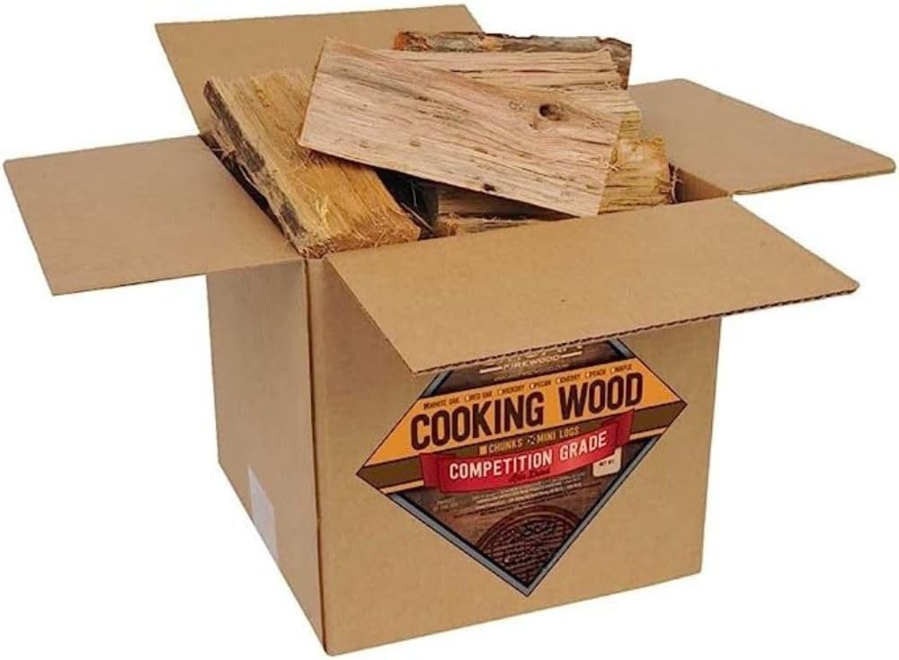 Smoak Firewood Cooking Wood Mini Splits - USDA Certified Kiln Dried Pizza Oven Wood, Grilling Wood, Smoking Wood, BBQing Wood (8inch Pieces, 25-30lbs 1728 Cubic in - Hickory)