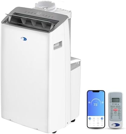 Whynter ARC-1030WN 12000 BTU (10000 BTU SACC) NEX Inverter Dual Hose Cooling Portable Air Conditioner, Dehumidifier, and Fan with Smart Wi-Fi, Up to 500 sq ft in White