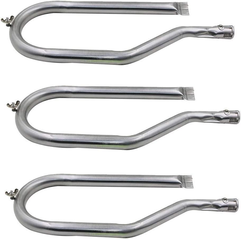 SB0801 Stainless Steel Gas Grill Burner, BBQ Tube Pipe Burner Parts for Costco Kirkland 720-0011, 720-0108, 720-0021, Nexgrill, Virco Classic Models 16 1/2 inch Set of 3