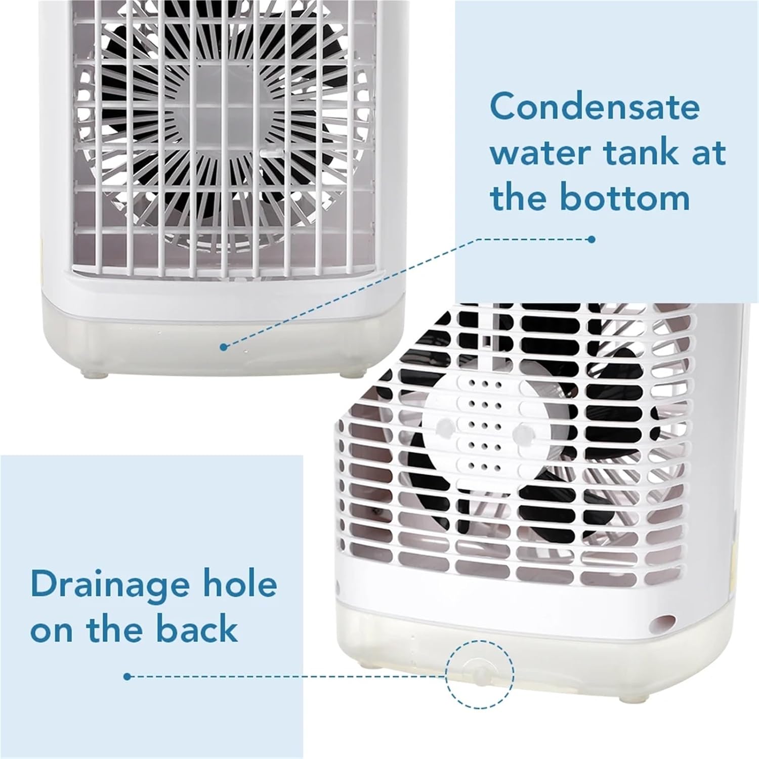 Portable Air Conditioner, Portable Air Conditioner with Colorful Atmosphere Light Water Cooling Fan,Desktop Fan for Home Outdoors