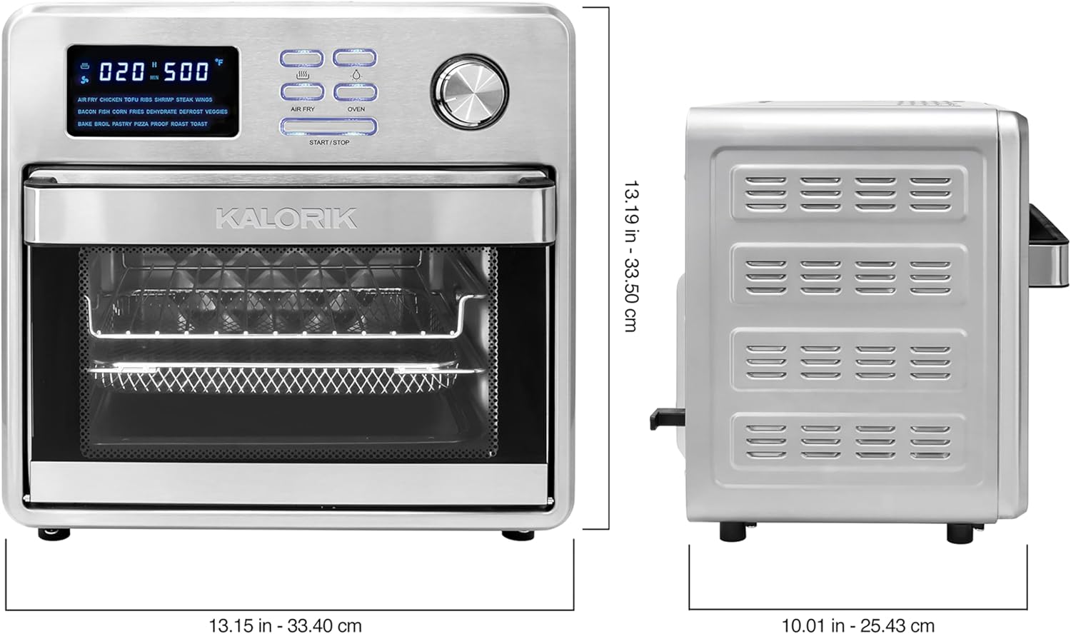 Kalorik MAXX 16 Quart Digital Air Fryer Oven, in Stainless Steel (AFO 47797 SS)
