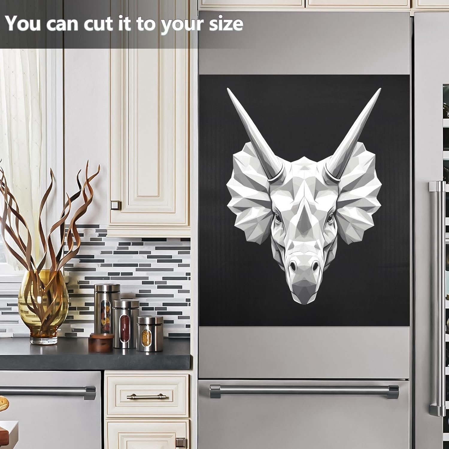 Dishwasher Magnet Cover Large Magnetic Stickers Rhinoceros Front Dishwasher Cover Reusable Decal for Home Kitchen Anti-Scratch Refrigerator Decorative Lid Washing Machine Laundry 23