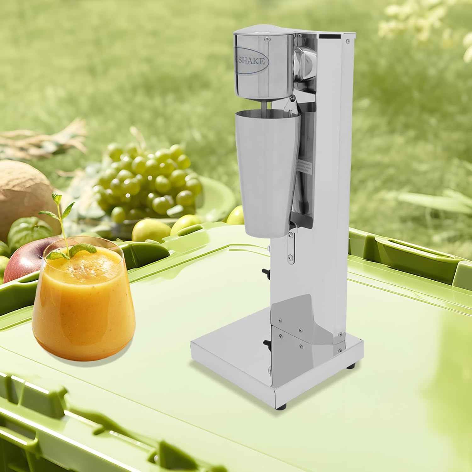 Commercial Electric Milkshake Maker Stainless Steel Drink Mixer With Single Head Milk Drink Mixer Cocktail Tea Drink Mixer Smoothie Blender 18000rmp 180w (Single Head)