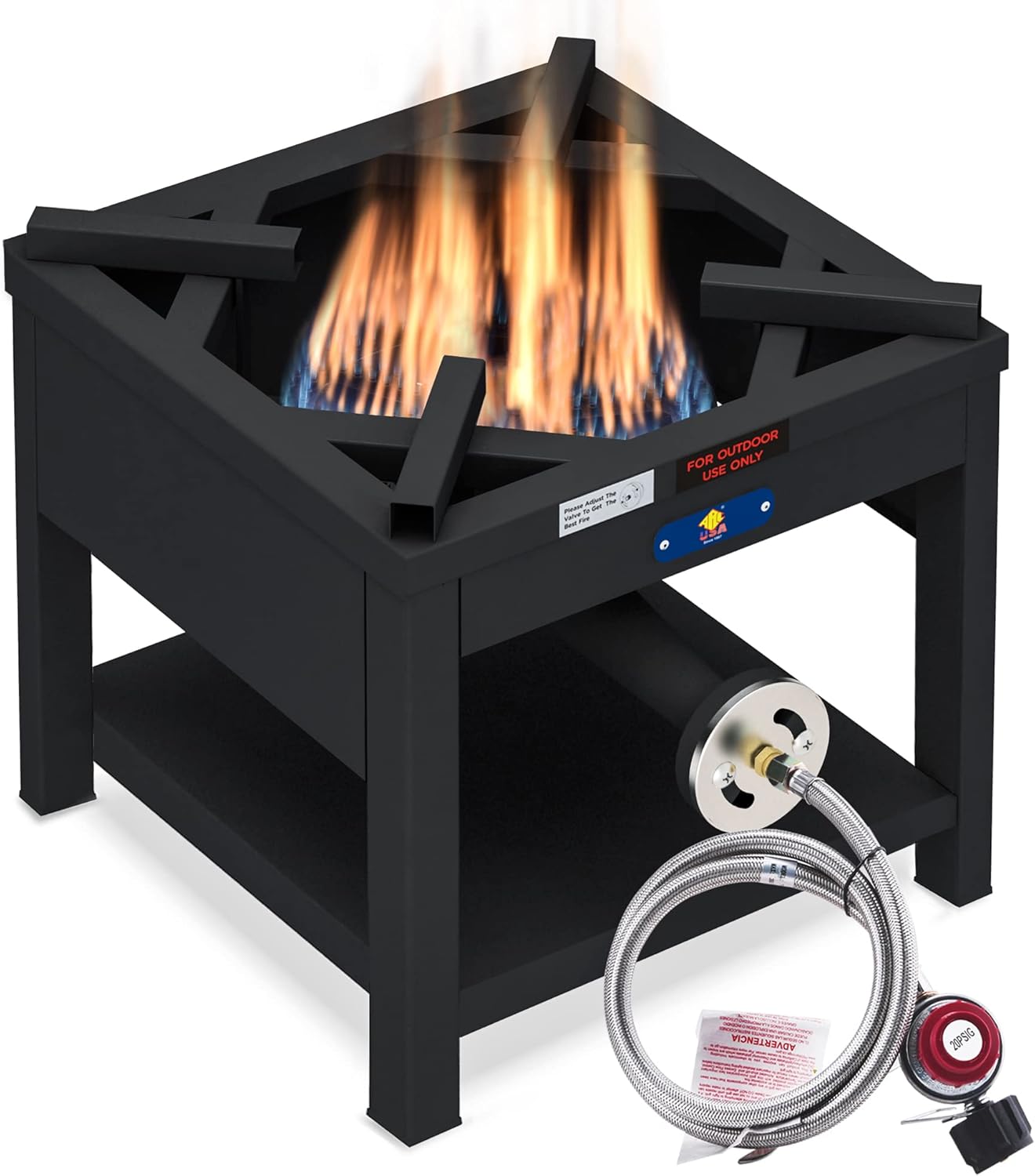 ARC Single Burner Propane Stove, 200,000BTU High-Pressure Outdoor Propane Stove Cooker Propane Burner, 16.5