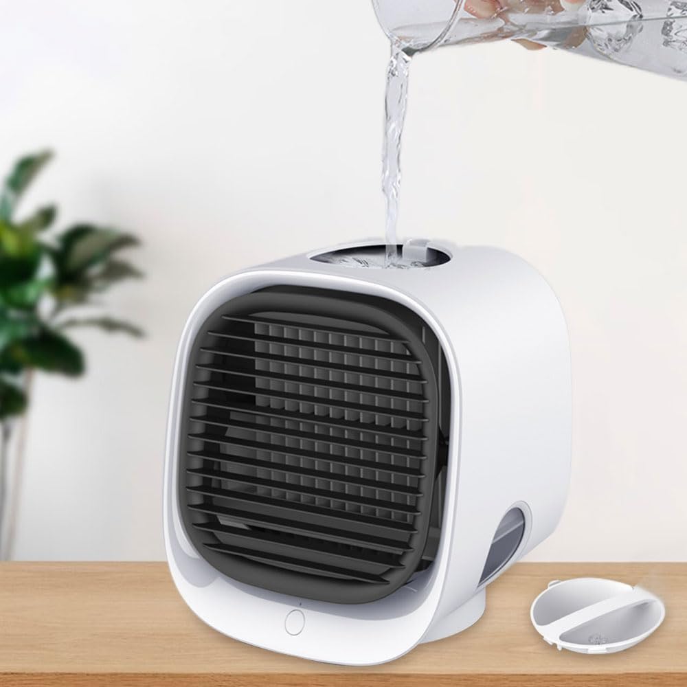 Oribreeze Air Conditioning,Mini Portable Rechargeable Desktop Air Cooler with 3 Wind Speed,Multifunctional Low Noise Air Conditioner for Office,Bedroom,Shcool /1670