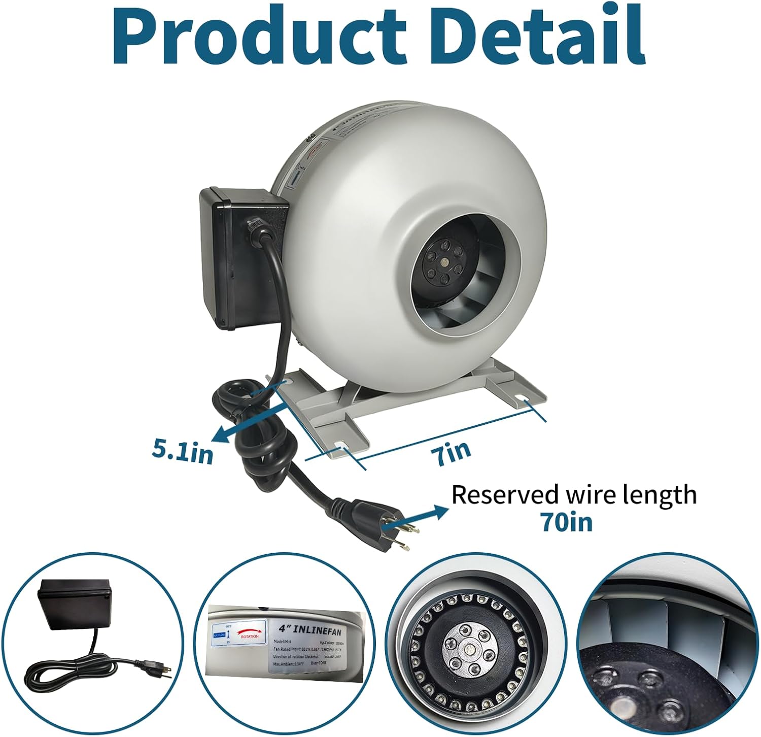 M-4DBT Automatic Dryer Duct Booster Exhaust Fan for Clothes Dryers – Quiet, Stable, Durable, Saves Drying Time, Compatible with All Dryers (M-4DBT)