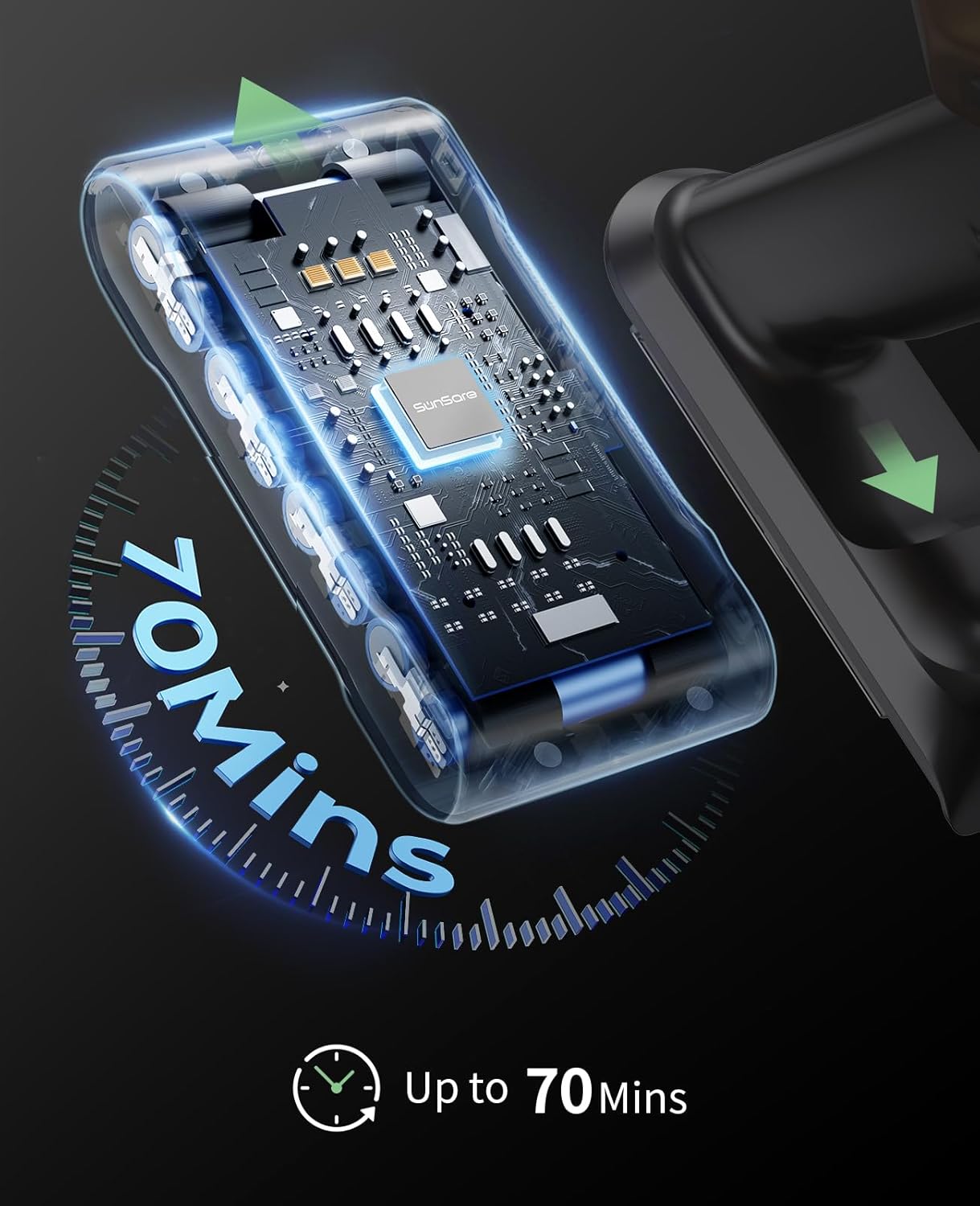 Cordless Vacuum Cleaner, 600W 50KPA 70Mins Vacuum Cleaners for Home,Stick Vacuum with Self-Standing ,Wall Mount Dock, 3.3Ft Hose,Aromatherapy, Household Vacuum for Pet Hair/Carpets/Hardwood（X7A Pro）