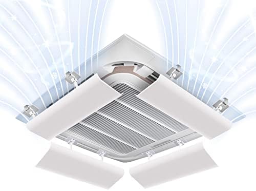 Ceiling Air Vent Deflector,Air Conditioner Deflector for Central Air Conditioning,ABS Angle Adjustable Wind Baffle,Deflector Helps Cooling/Heating Air Circulation