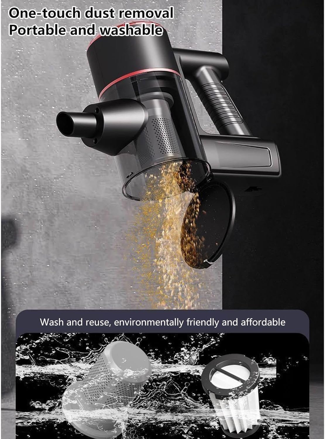 Lightweight and Versatile Cordless Wet Dry Vacuum Cleaner 18Kpa, 35mins Runtime, Rechargeable, Aspiradora Y Trapeador para Piso All in One Stick Vaccum for Kitchen, Bedroom, Living Room,White