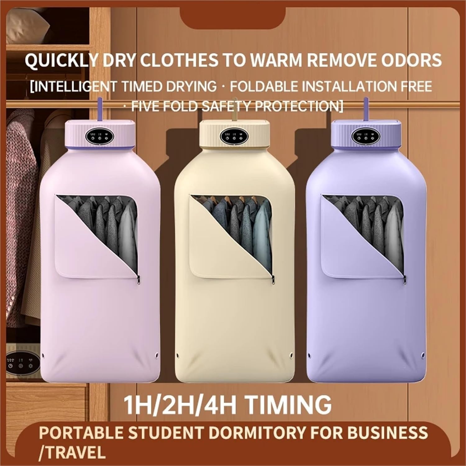 Portable Clothes Dryer for Apartment RV Travel Small Quiet Fast Drying Machine with Timer & Hassle-Free Setup clothes dryers